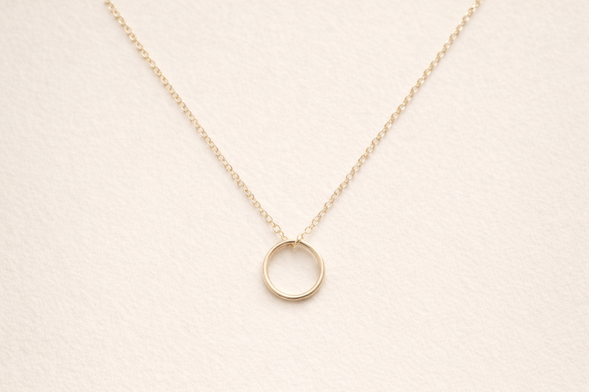 Sheena Marshall Jewelry Sol Circle Pendant Necklace - Gold Fill - Image 1 of 3