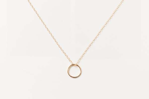 Sheena Marshall Jewelry Sol Circle Pendant Necklace - Gold Fill