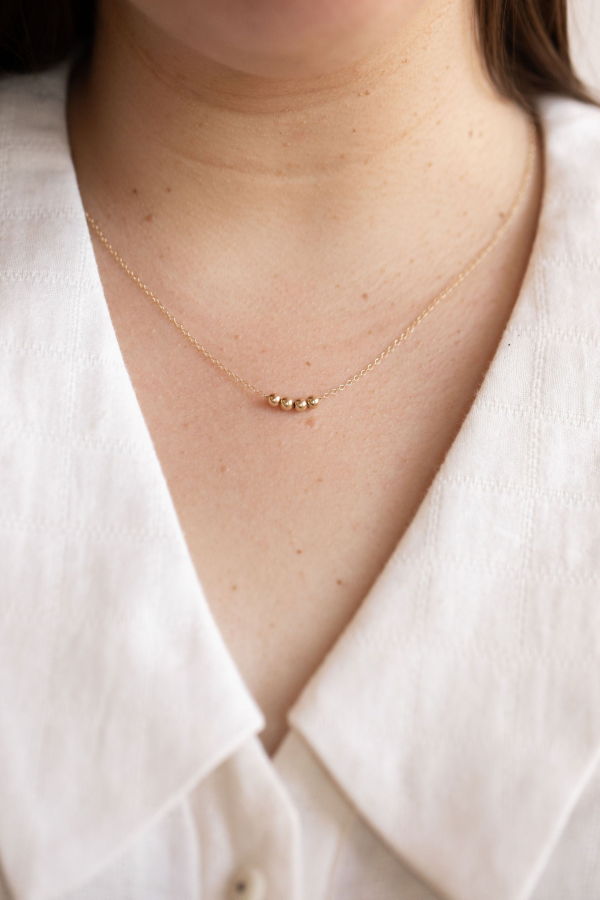 Sheena Marshall Jewelry Sphere Necklace - Gold Fill