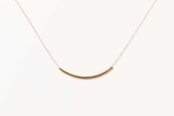 Sheena Marshall Jewelry Sunset Bar Necklace - Gold Fill