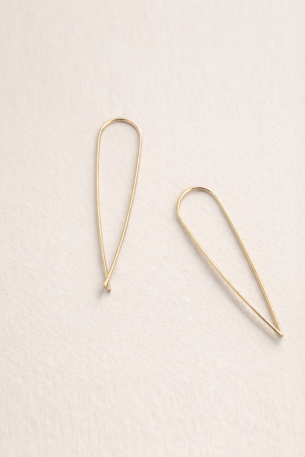 Sheena Marshall Jewelry Telluride Long Threader Earrings Gold Fill