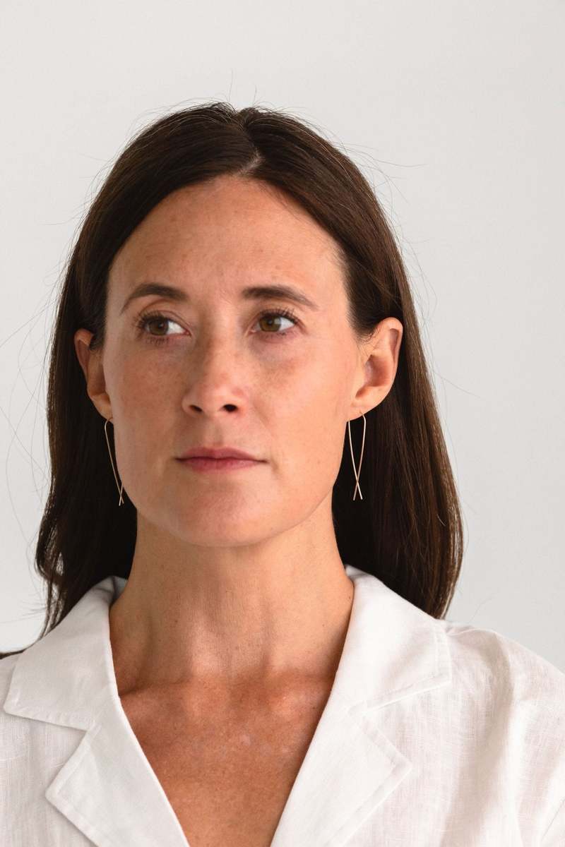 Sheena Marshall Jewelry Telluride Long Threader Earrings Gold Fill