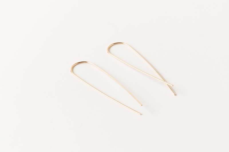 Sheena Marshall Jewelry Telluride Long Threader Earrings Gold Fill