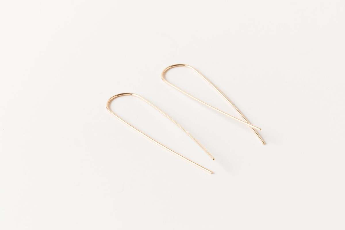 Sheena Marshall Jewelry Telluride Long Threader Earrings Gold Fill - Image 4 of 5
