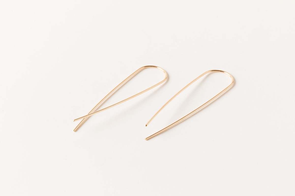 Sheena Marshall Jewelry Telluride Long Threader Earrings Gold Fill - Image 5 of 5