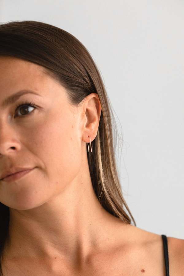 Sheena Marshall Jewelry Tiny Staple Threader Earrings