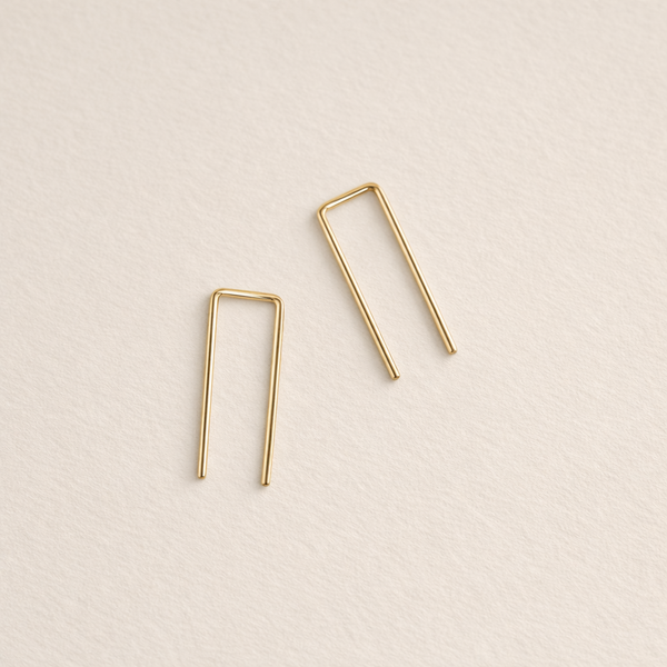 Sheena Marshall Jewelry Tiny Staple Threader Earrings