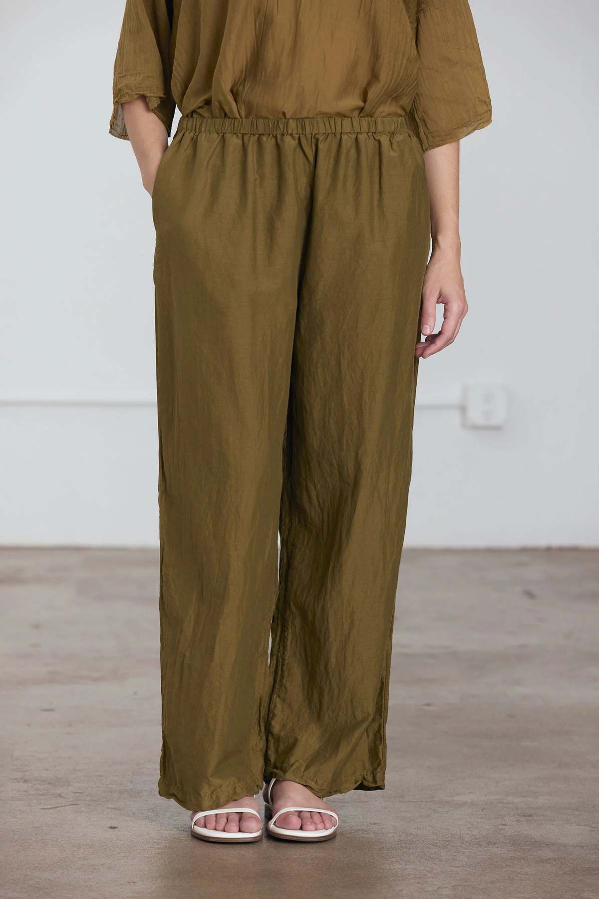 Black Crane Straight Pants - Image 1 of 8