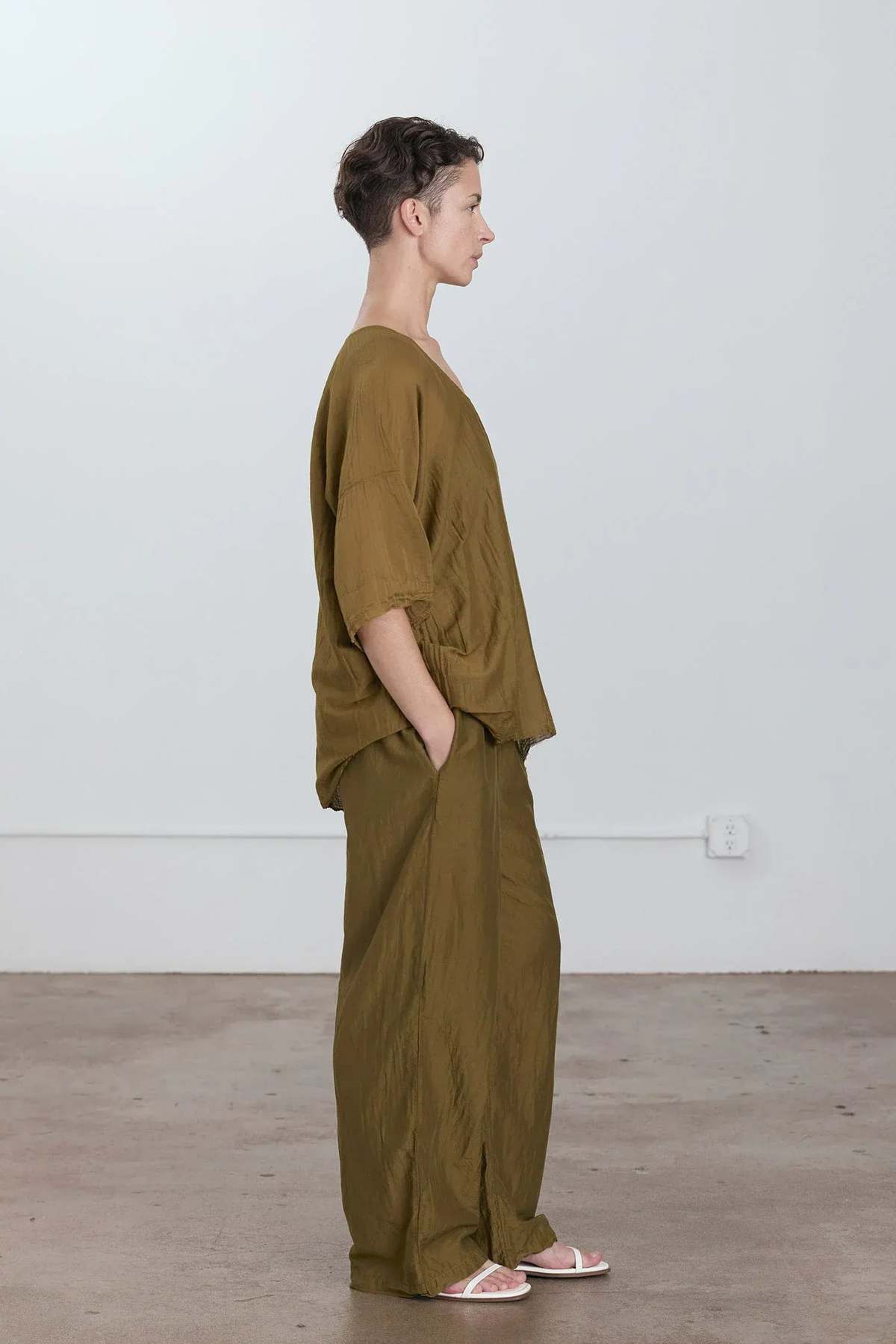 Black Crane Straight Pants - Image 4 of 8