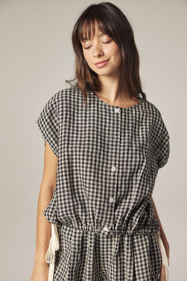 amente Drop Sleeve Button Down Top