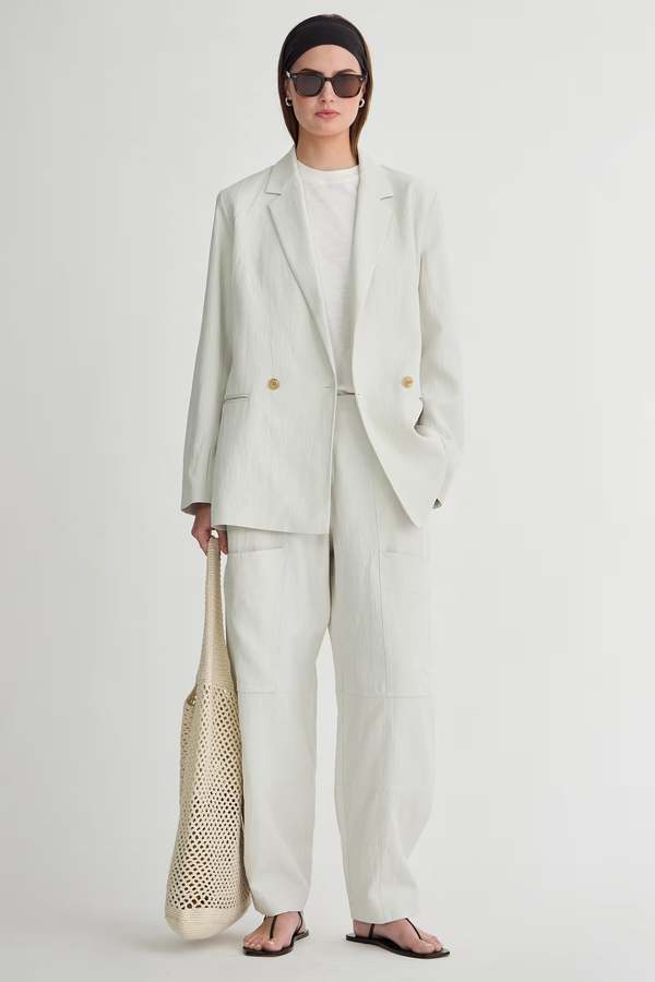 Apiece Apart Elsa Double Breasted Blazer - Birch