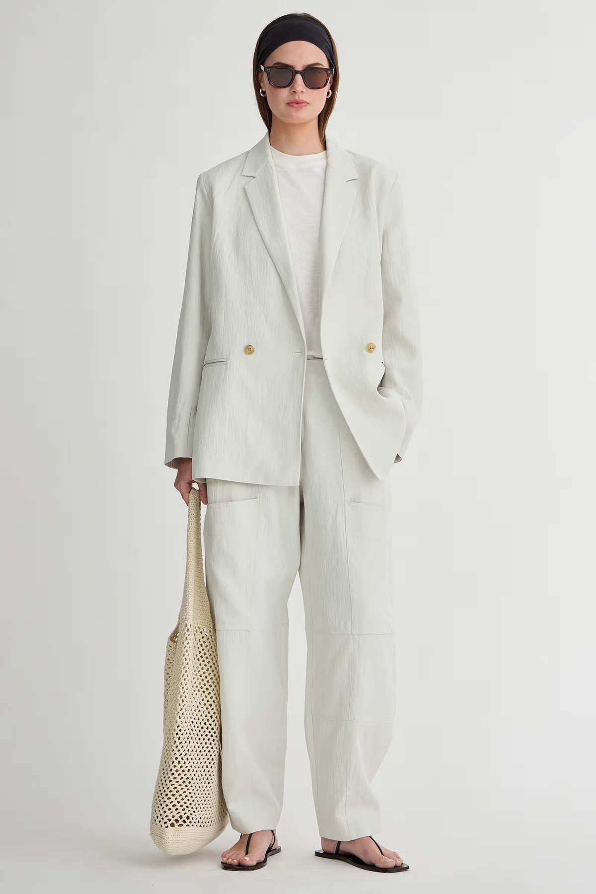 Apiece Apart Elsa Double Breasted Blazer - Birch - Image 1 of 4