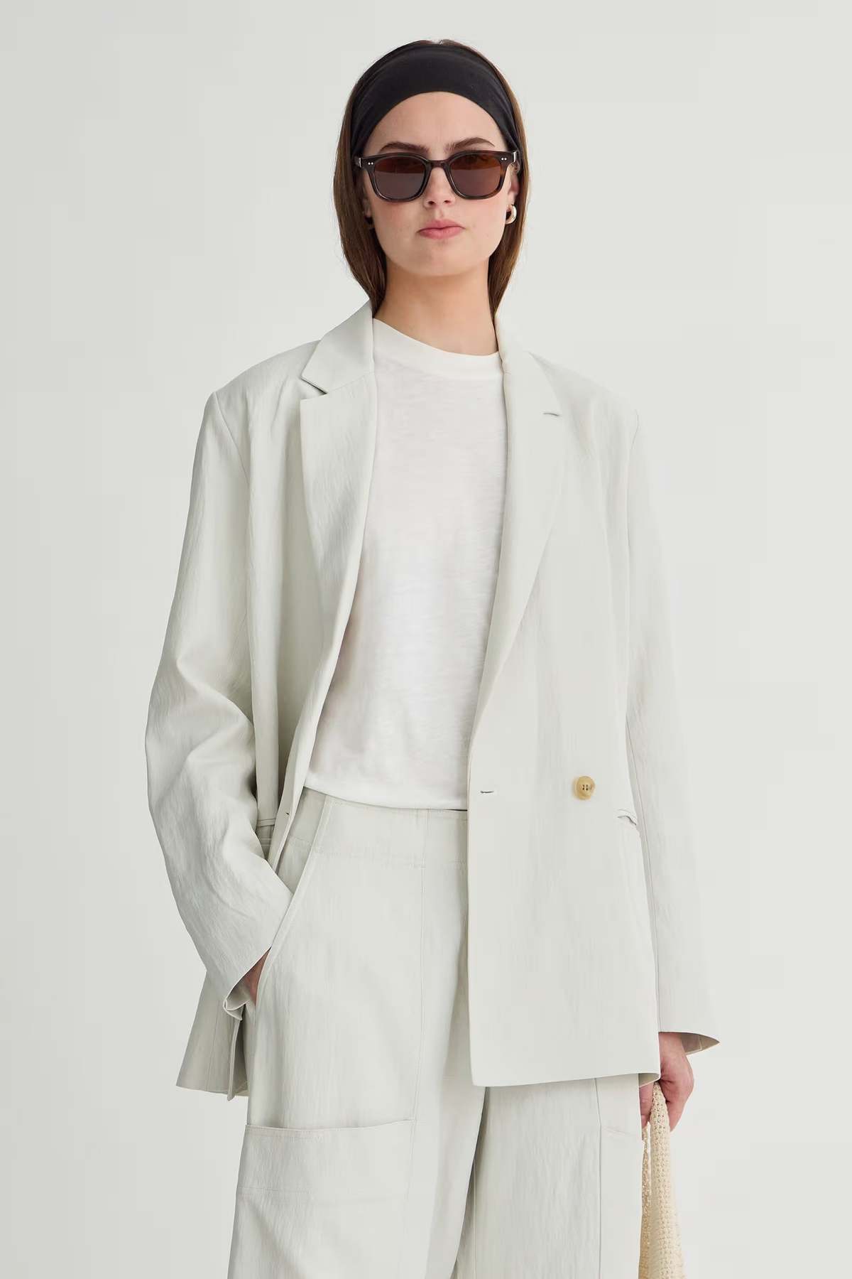 Apiece Apart Elsa Double Breasted Blazer - Birch - Image 2 of 4