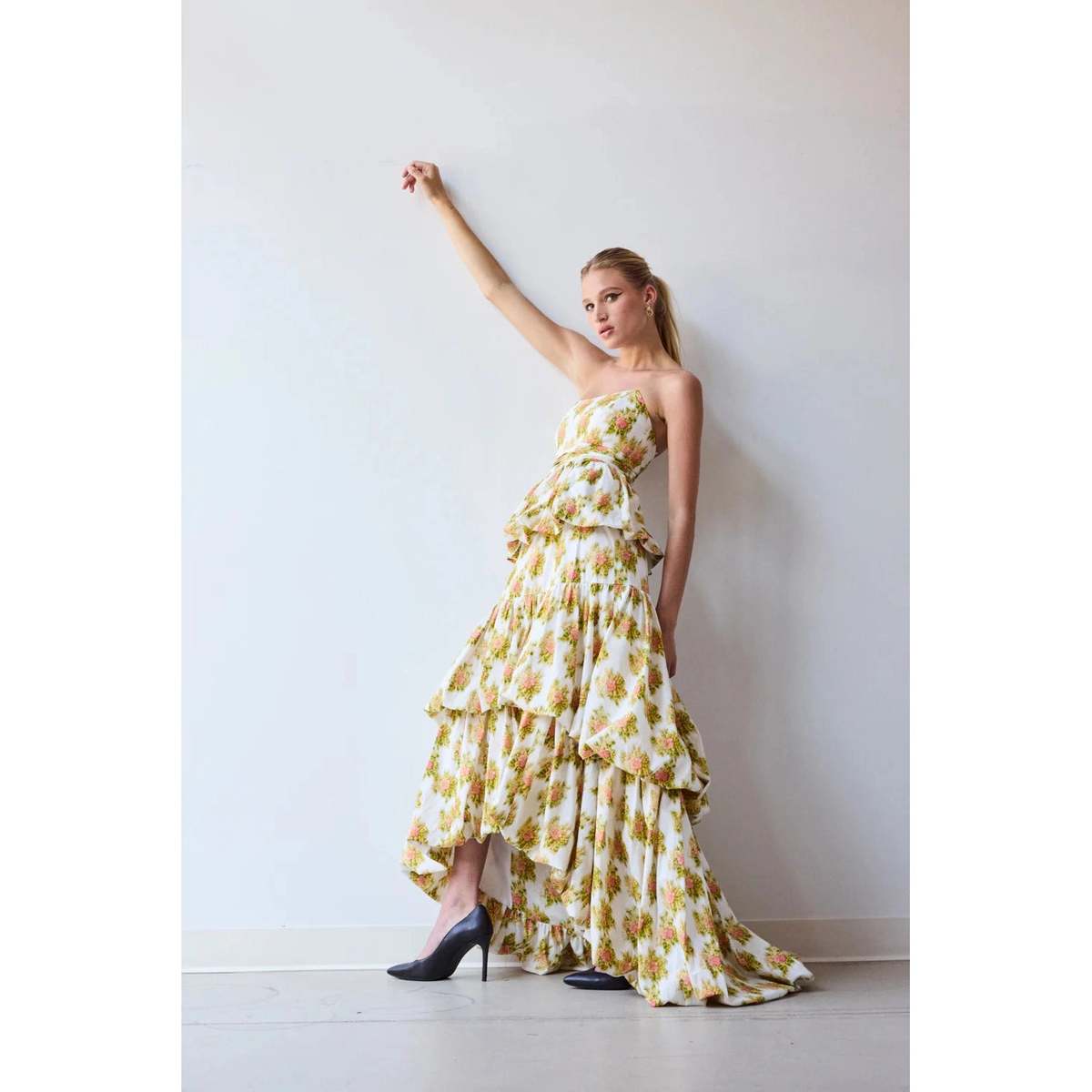Hope for Flowers by Tracy Reece Holly Gown Dress - Pink Warped Ikat - Image 2 of 3