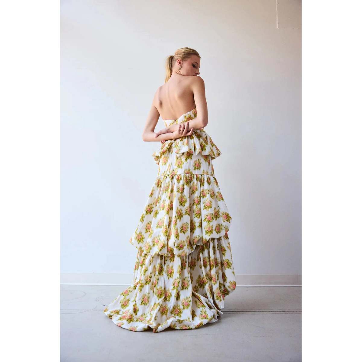 Hope for Flowers by Tracy Reece Holly Gown Dress - Pink Warped Ikat - Image 3 of 3