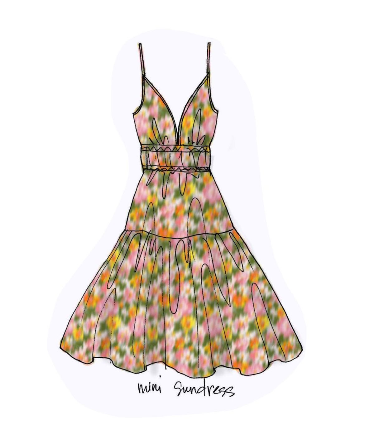 Hope for Flowers by Tracy Reece Mini Sundress Dress - Garden Floral - Image 1 of 1