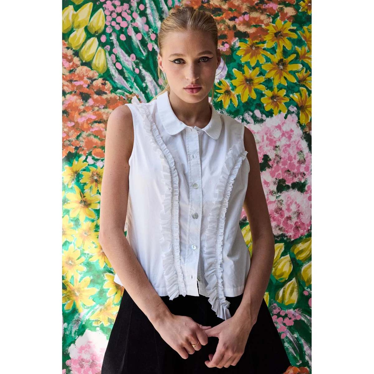 Hope for Flowers by Tracy Reece Peter Pan Blouse - Image 1 of 2