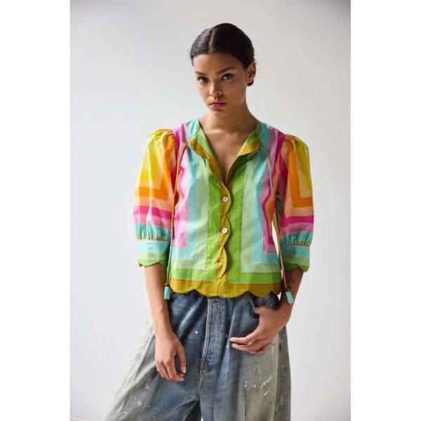 Hope for Flowers by Tracy Reece Scalloped Shirt