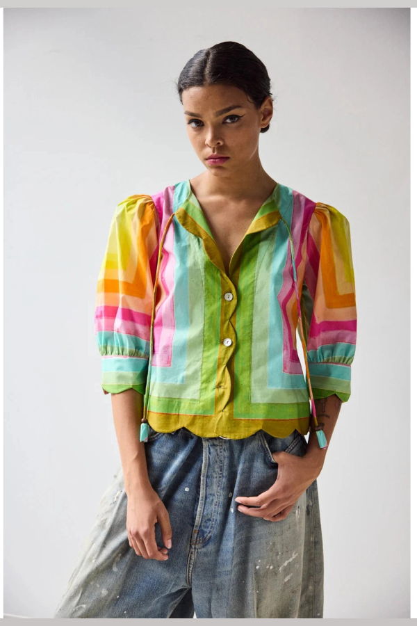 Hope for Flowers by Tracy Reece Scalloped Shirt