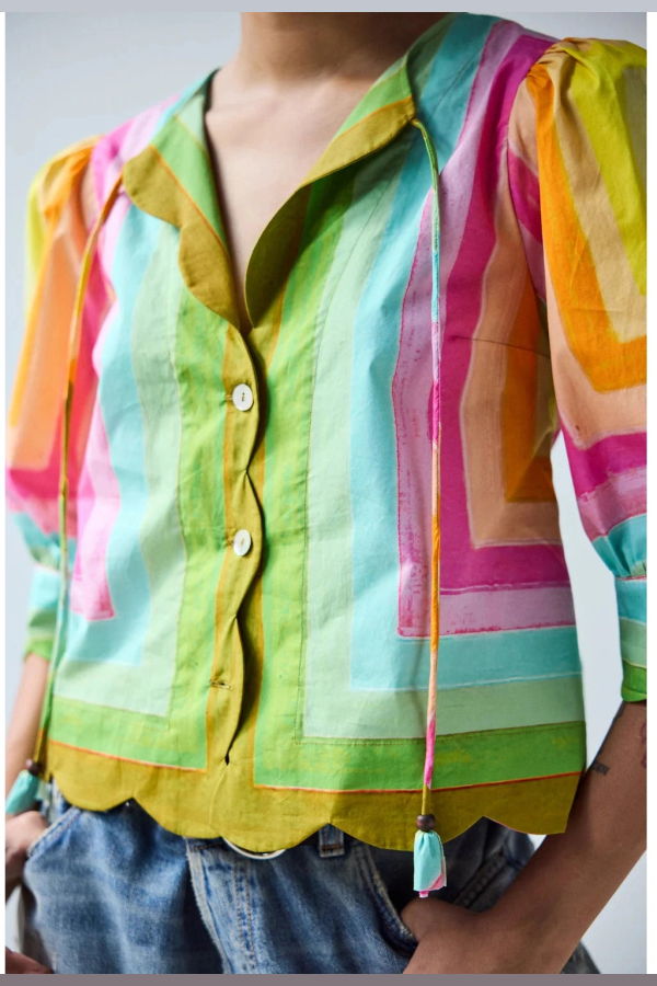 Hope for Flowers by Tracy Reece Scalloped Shirt