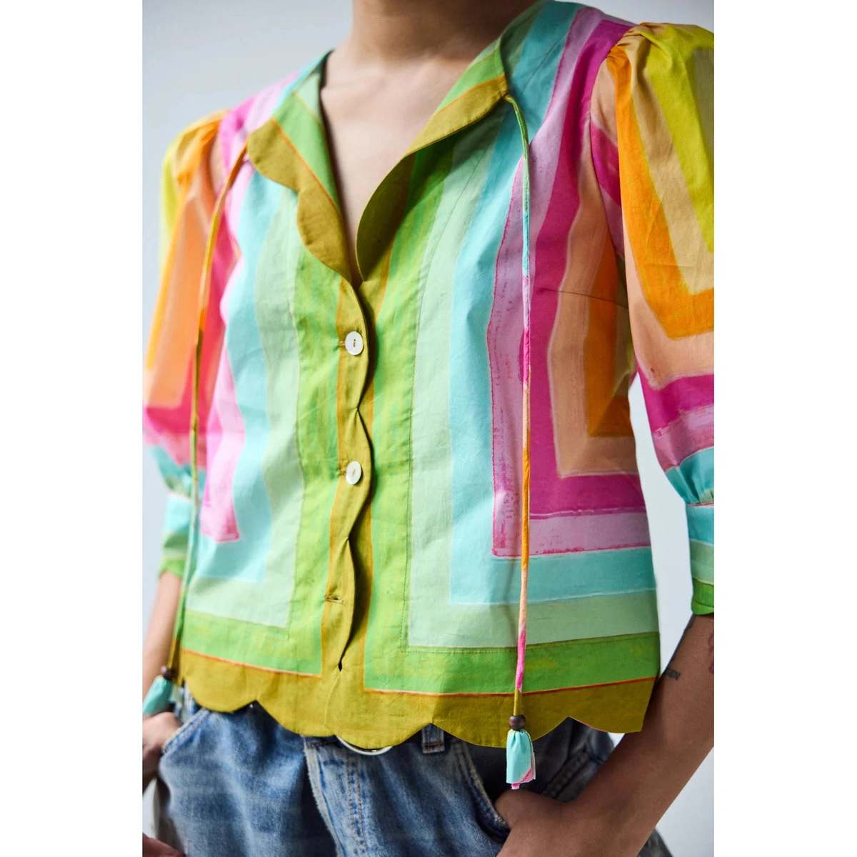 Hope for Flowers by Tracy Reece Scalloped Shirt - Image 2 of 3