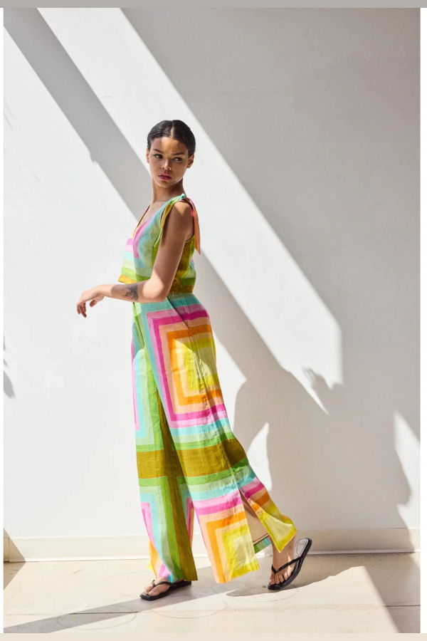 Hope for Flowers by Tracy Reece Trousers - Concentric Squares