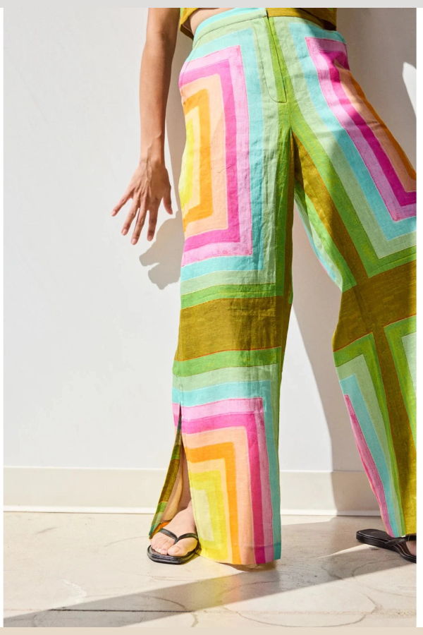 Hope for Flowers by Tracy Reece Trousers - Concentric Squares