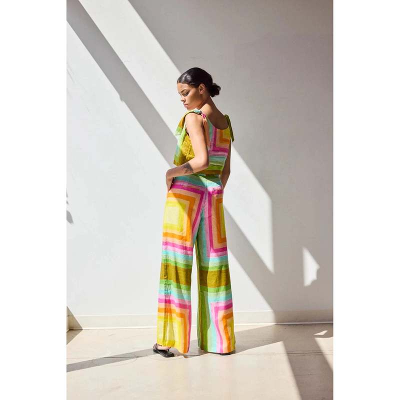 Hope for Flowers by Tracy Reece Trousers - Concentric Squares