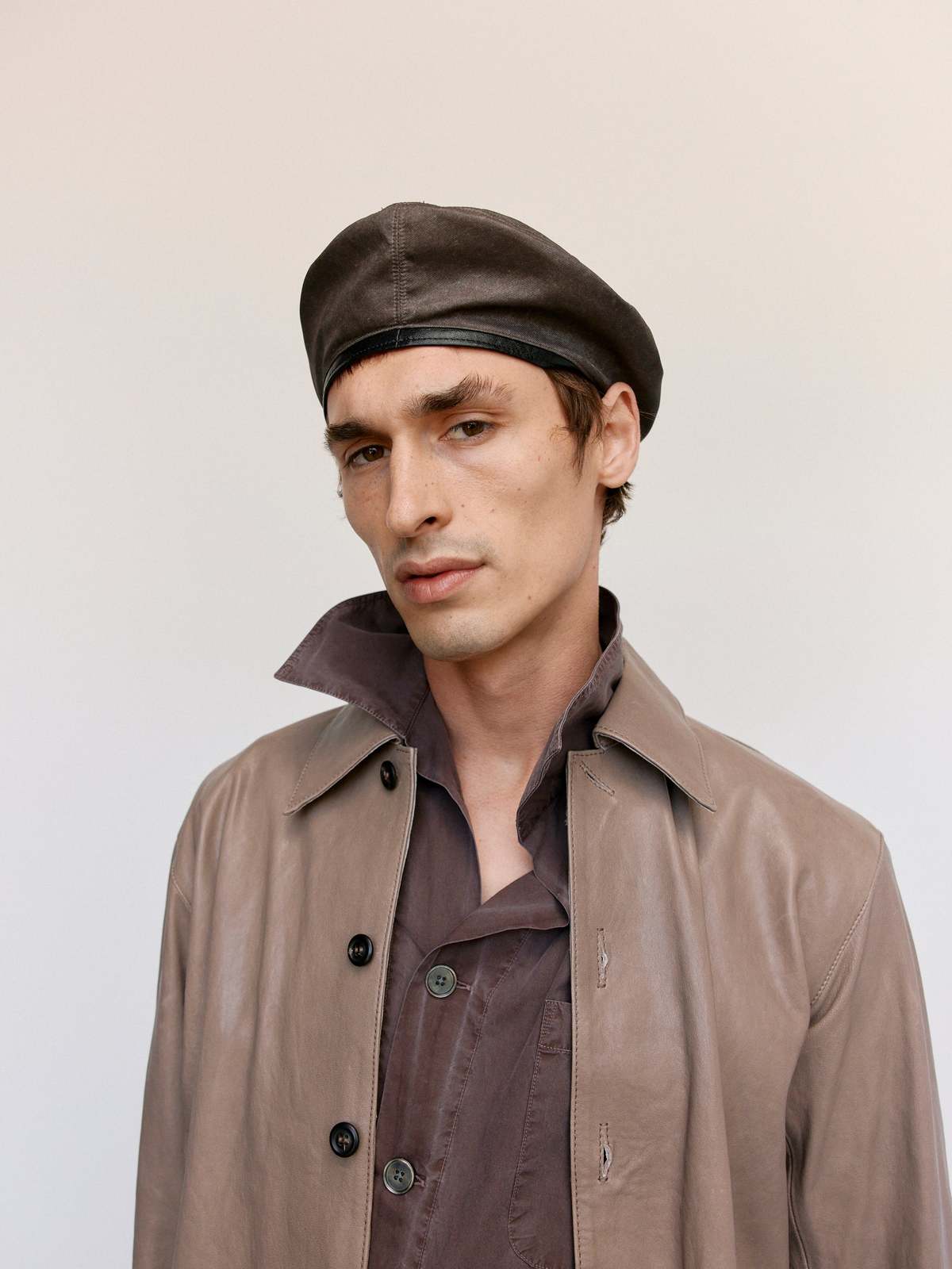 Our Legacy 70s Grey Velvet Lamb Skin Welding Shirt - Image 7 of 8