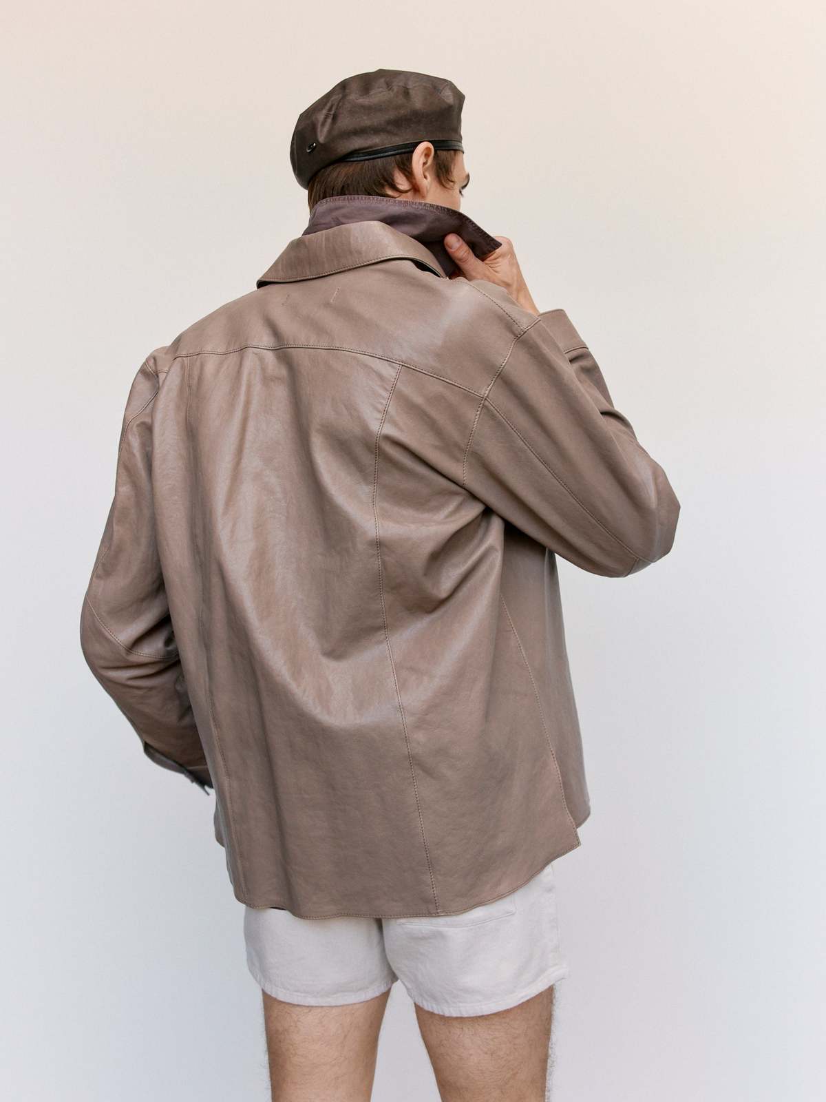 Our Legacy 70s Grey Velvet Lamb Skin Welding Shirt - Image 8 of 8