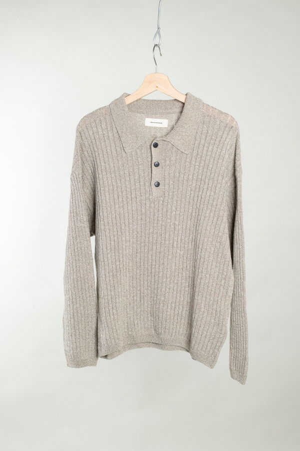 mfpen Digit Polo Knit - Oatmeal Grains