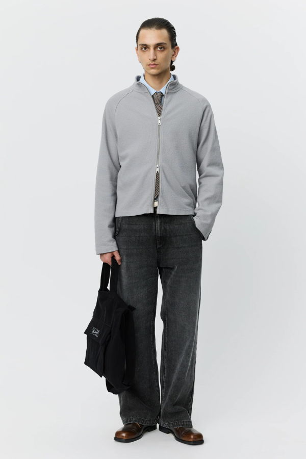 mfpen Leisure Zip Up Sweater - Mineral Grey