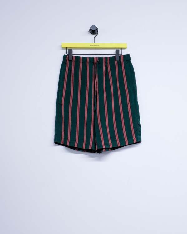 Dries Van Noten Bottle Silk Striped Piperi Shorts Dries Van Noten Bottle Silk Striped Piperi Shorts