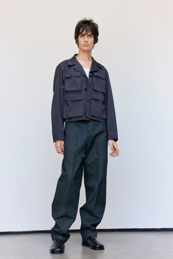 Lemaire Coal Compact Cotton Twill Short Utility Jacket