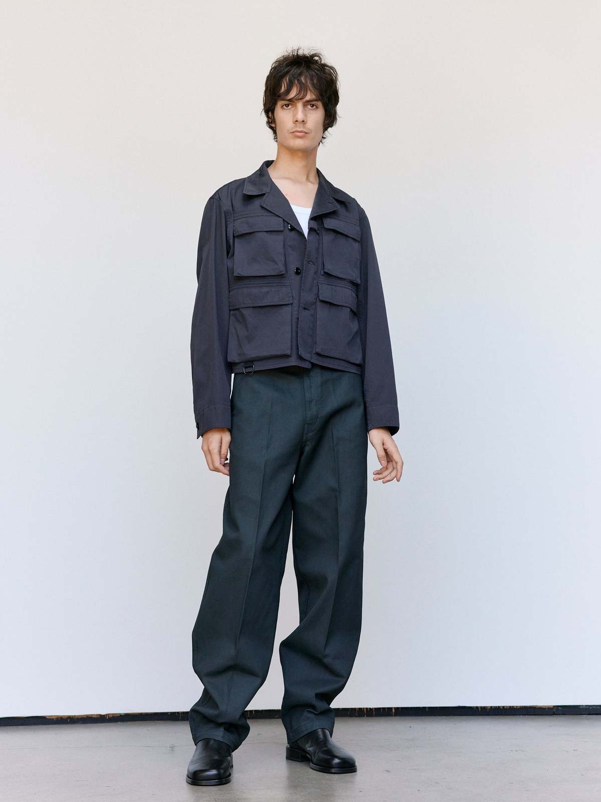 Lemaire Coal Compact Cotton Twill Short Utility Jacket - Image 2 of 10