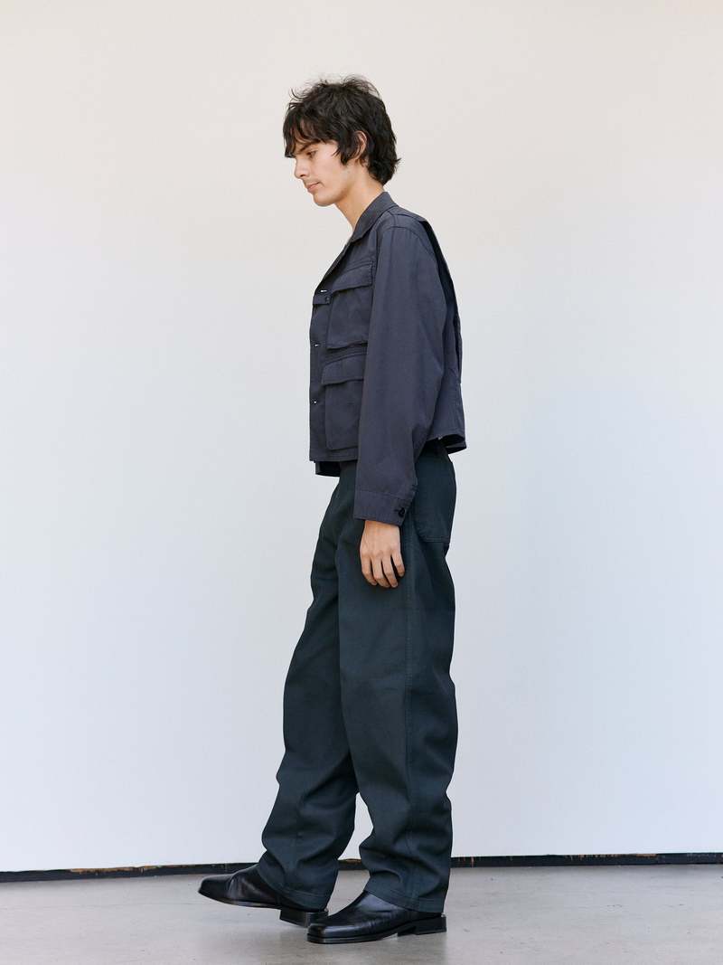 Lemaire Coal Compact Cotton Twill Short Utility Jacket