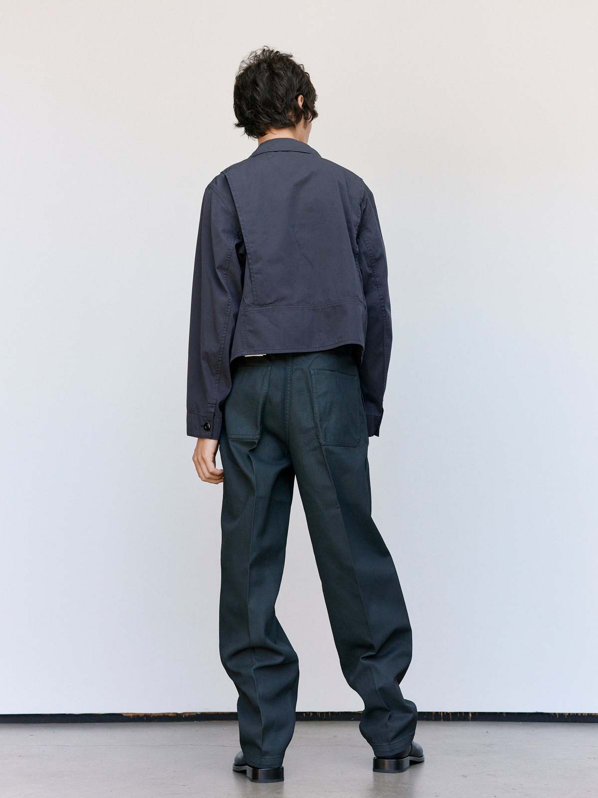 Lemaire Coal Compact Cotton Twill Short Utility Jacket - Image 4 of 10