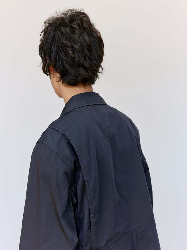 Lemaire Coal Compact Cotton Twill Short Utility Jacket