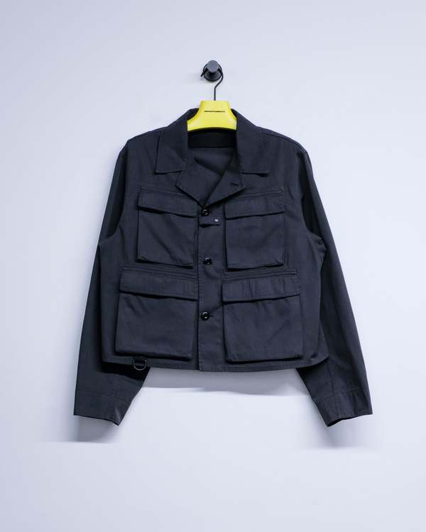 Lemaire Coal Compact Cotton Twill Short Utility Jacket