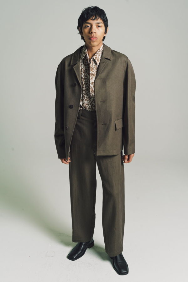 Lemaire Wool & Linen Half Coat Jacket