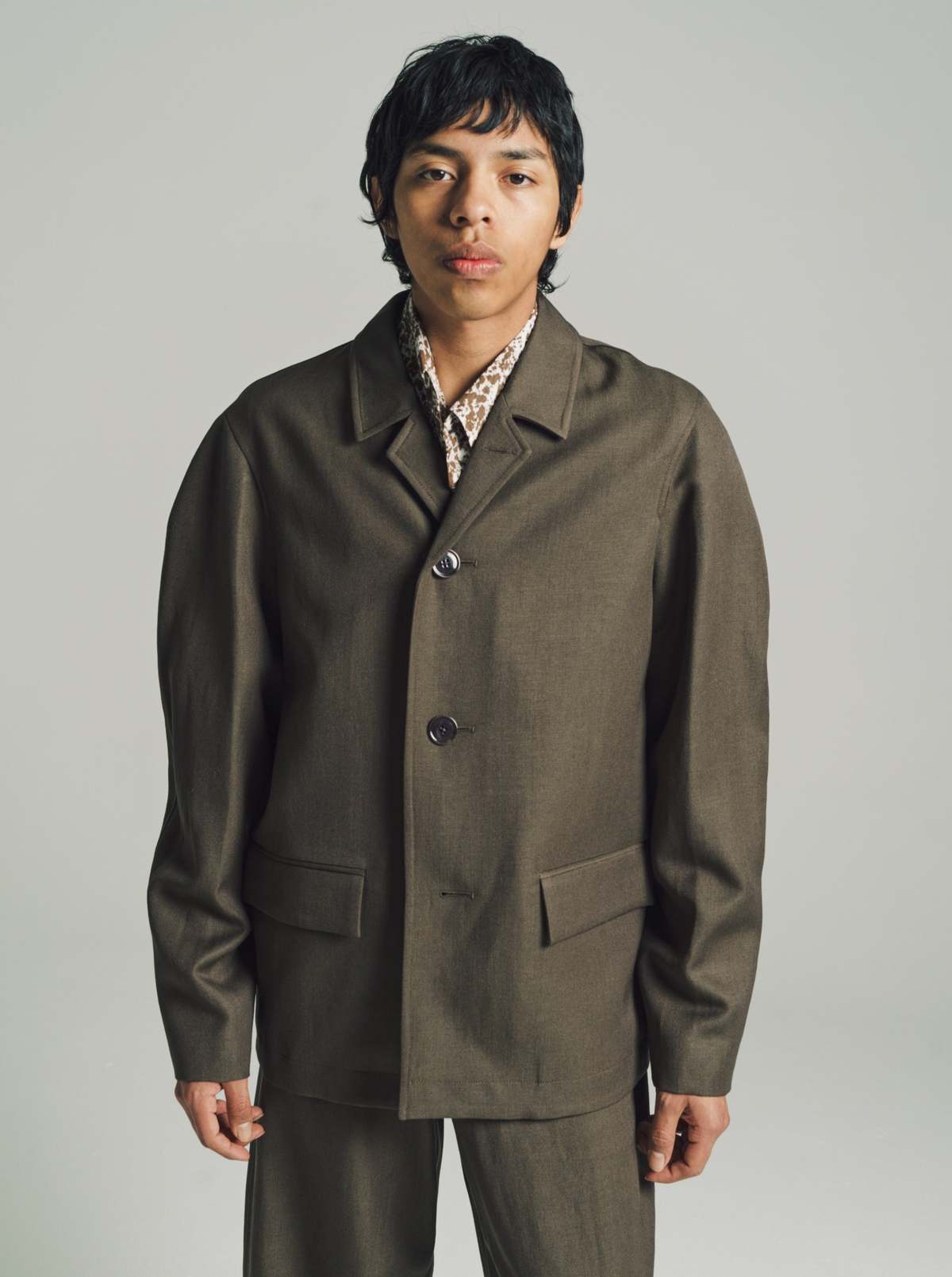 Lemaire Wool & Linen Half Coat Jacket - Image 2 of 8