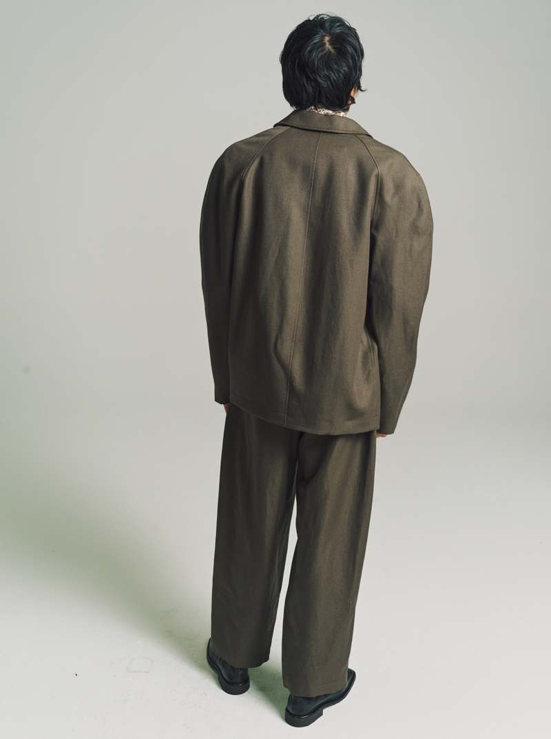 Lemaire Wool & Linen Half Coat Jacket