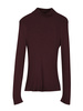 Black to Grey Ronco High Collar Top - Wine - Thumbnail 1