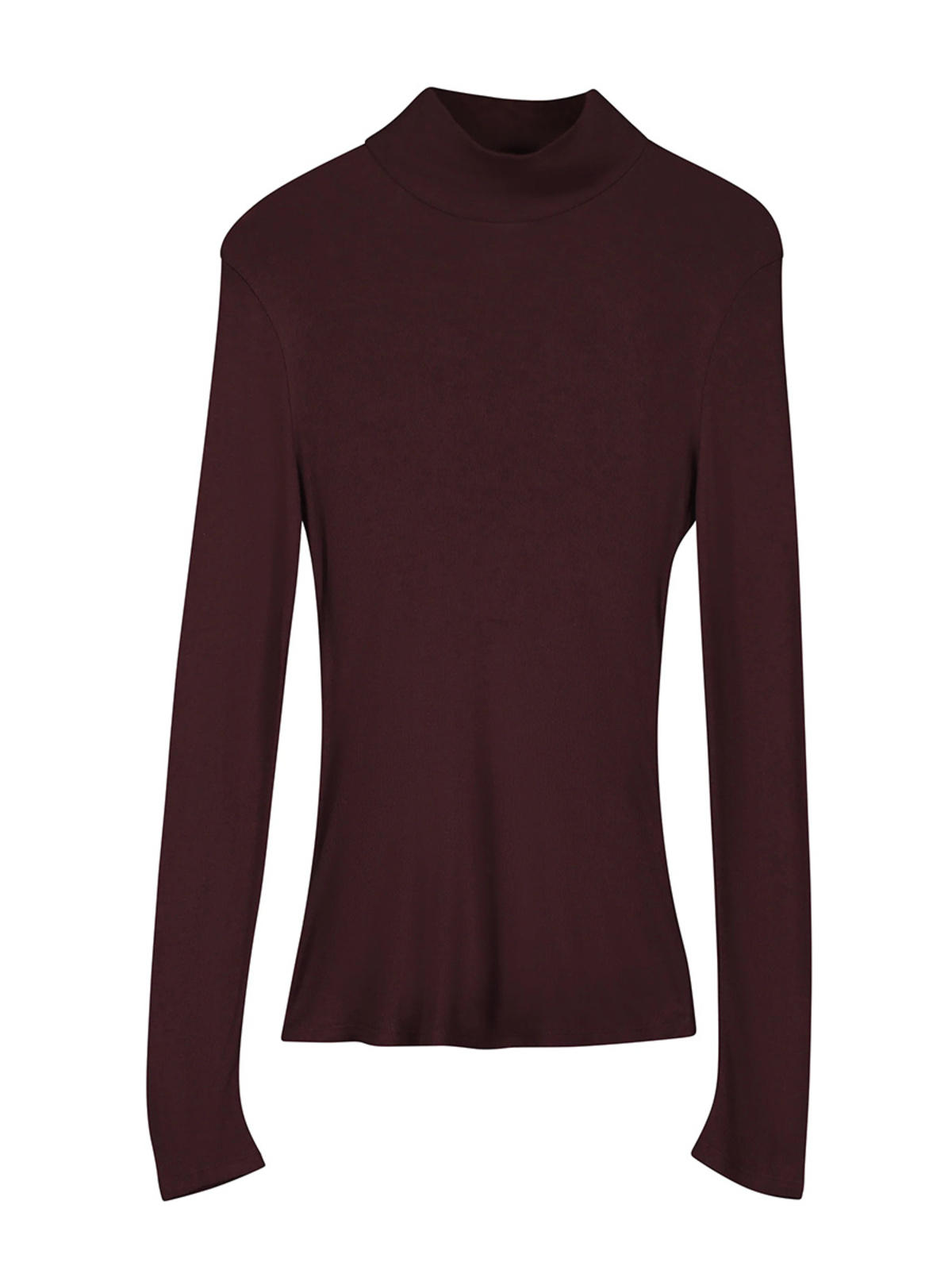 Black to Grey Ronco High Collar Top - Wine - Image 1 of 2