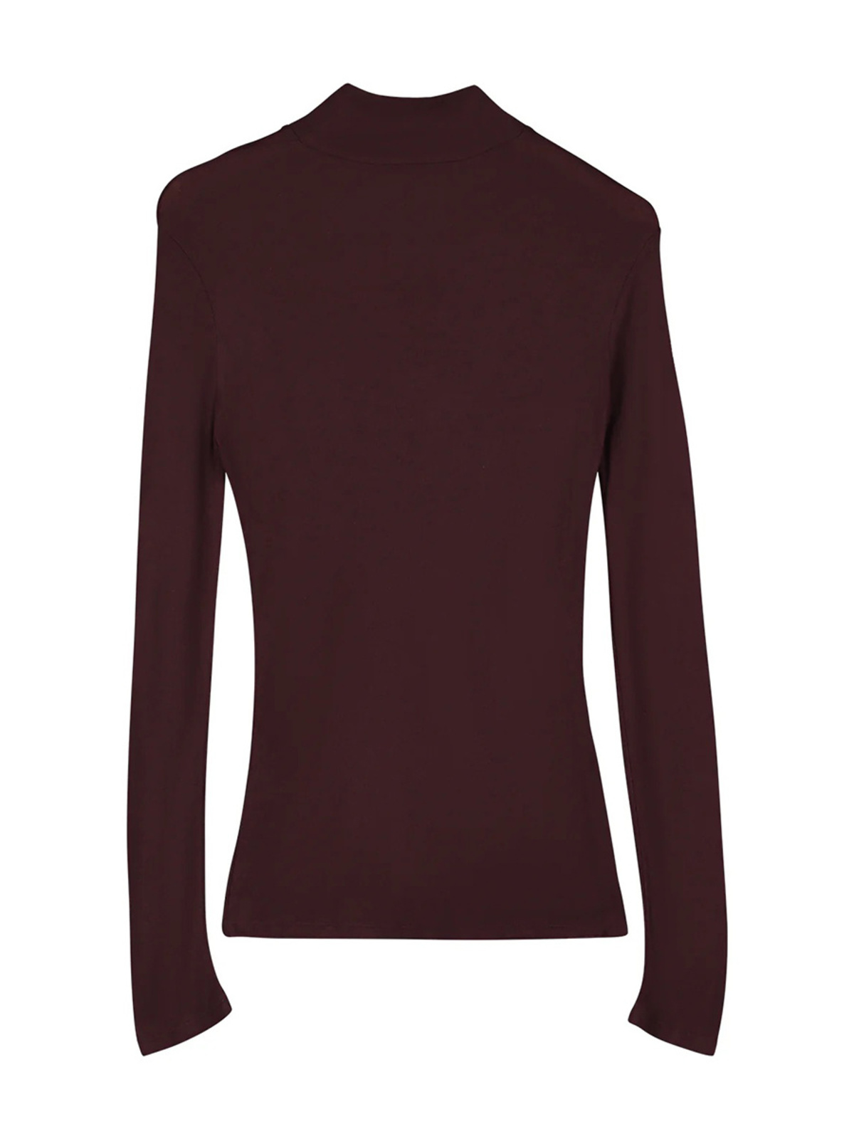 Black to Grey Ronco High Collar Top - Wine - Image 2 of 2