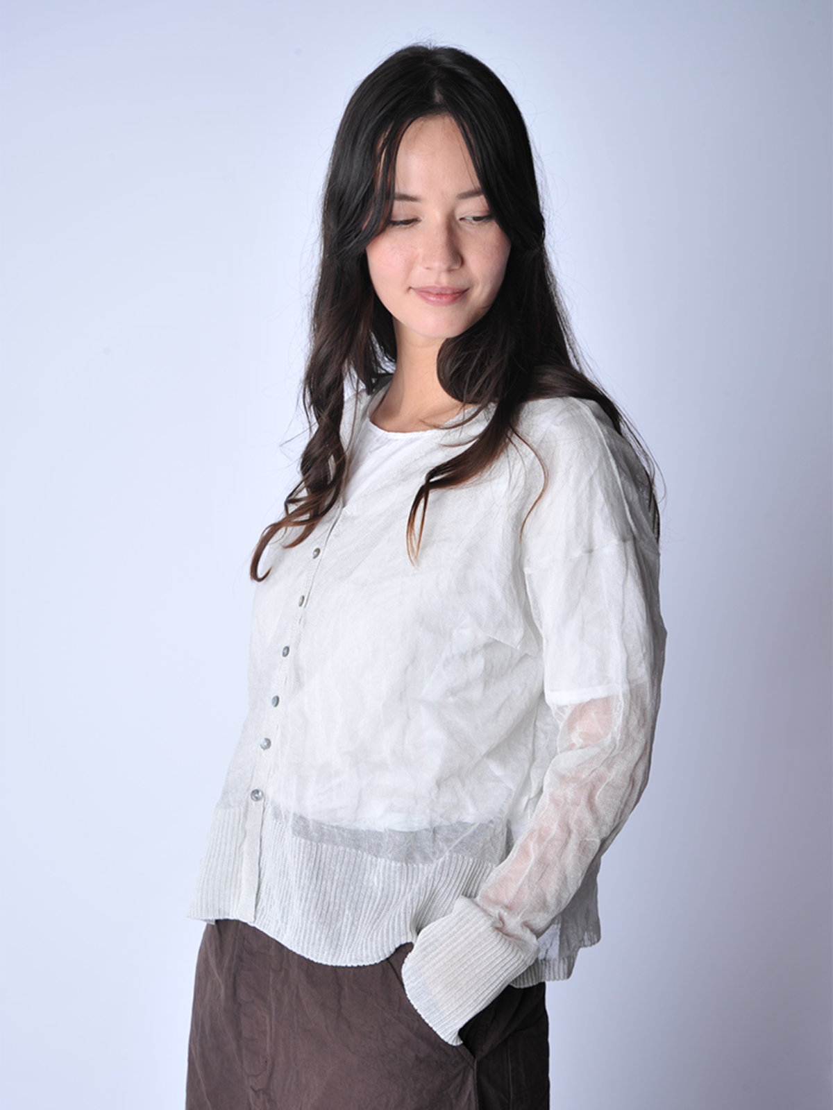 Album di Famiglia Cotton Steel Cardigan - Image 1 of 5