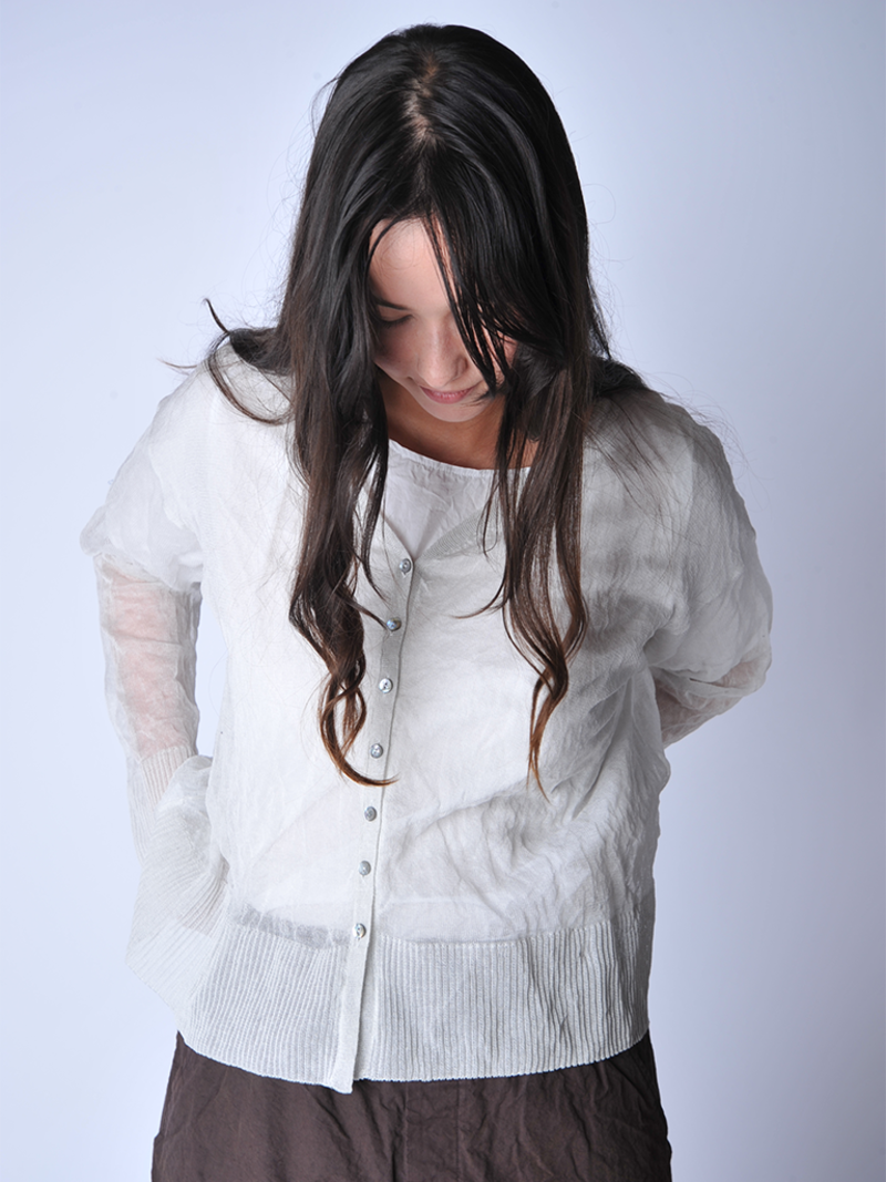 Album di Famiglia Cotton Steel Cardigan