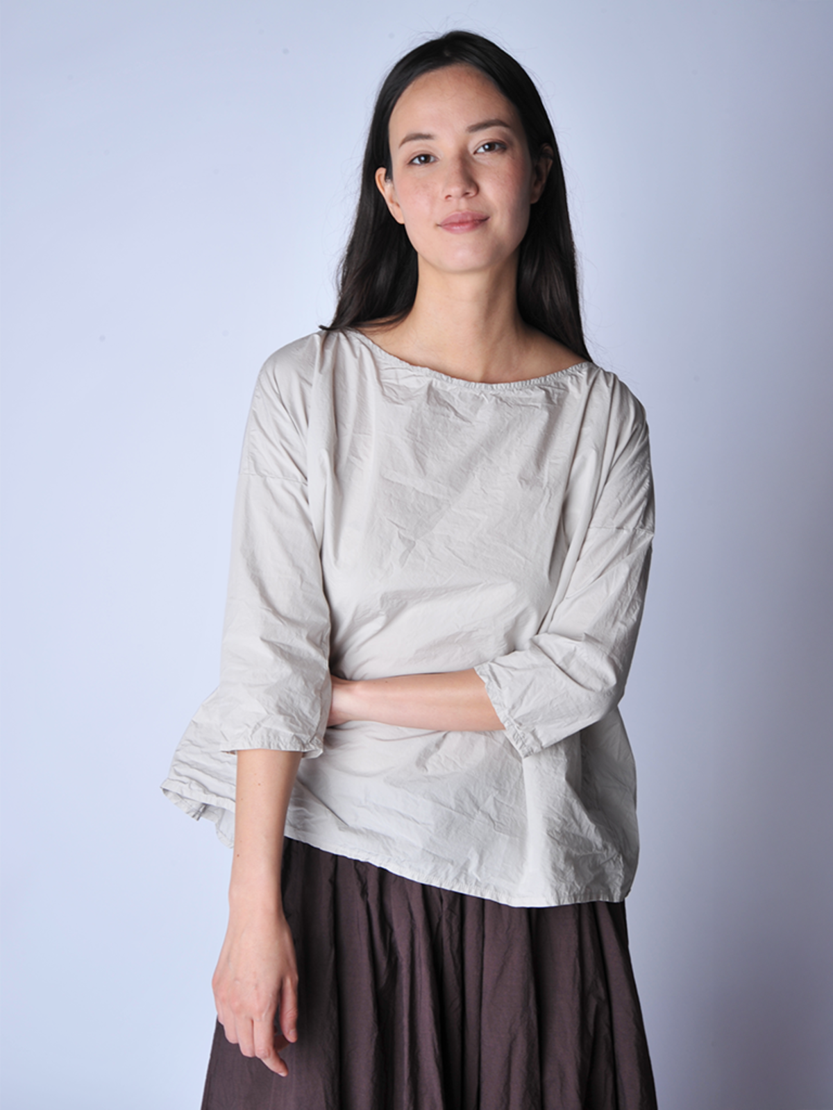 Album di Famiglia Pebble Short Tunic Top - Grey - Image 1 of 6