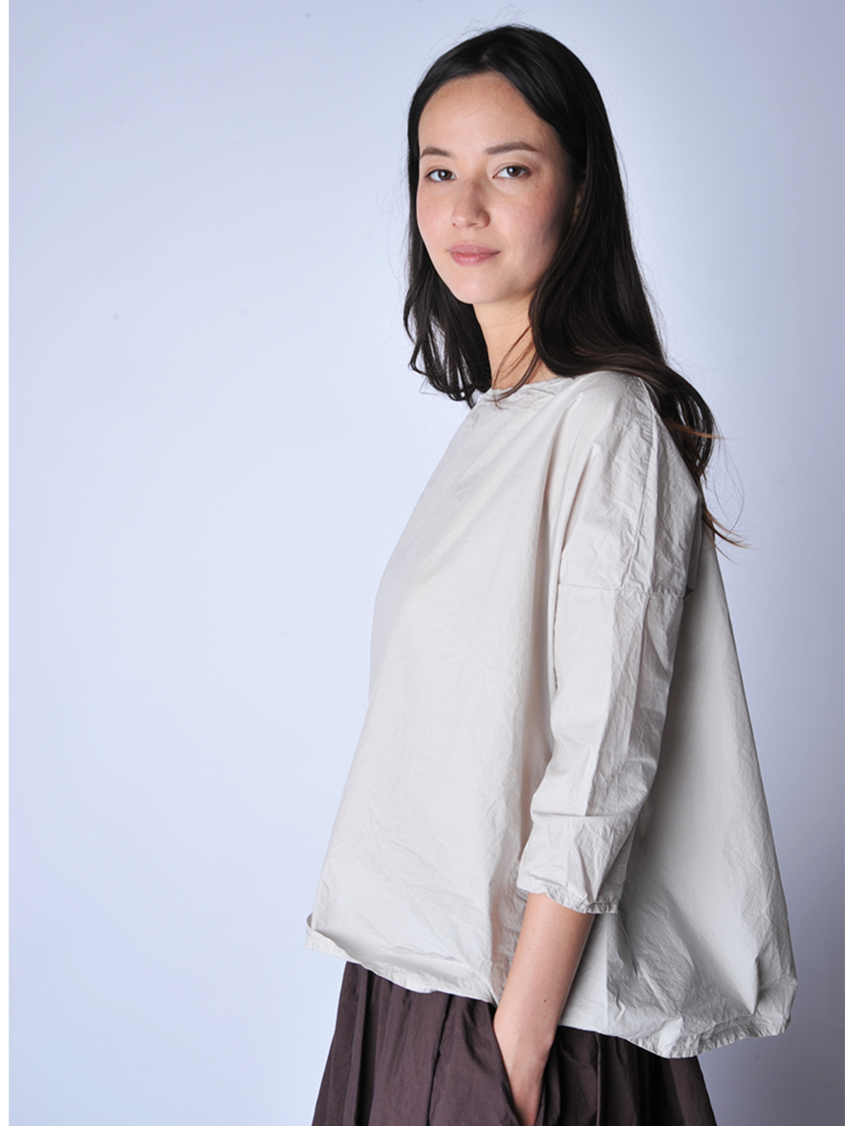 Album di Famiglia Pebble Short Tunic Top - Grey - Image 2 of 6