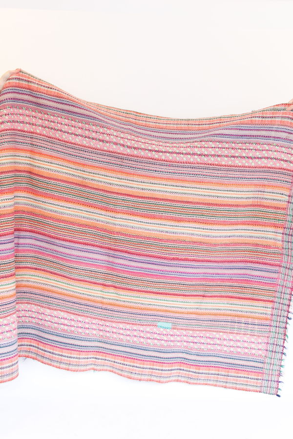 Auntie Oti Kantha Quilt - Multi Stripe